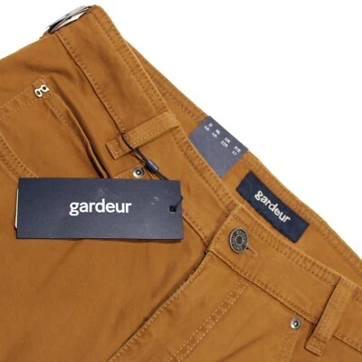 Pantalones Gardeur NUEVO CON ETIQUETAS 5 Bolsillos Corte Jean Talla 32 US Bill-3 In Lt. Mezcla de Algodón Marrón Foto 1 de 4