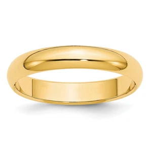 Lex & Lu 10k Gelbgold 4mm Halbrund Bandring - Bild 1 von 3