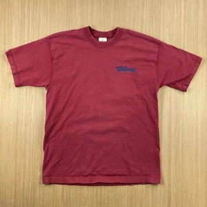 Vintage Wilson Athleticwear Shirt Men Large Red Made in USA Sport Casual Y2K 90s - Picture 1 of 13