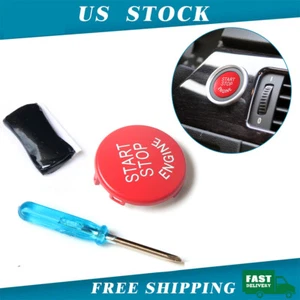 Red Engine Start/Stop Push Button Cover For BMW E Series E60 E70 E71 E90 E92 - Bild 1 von 12