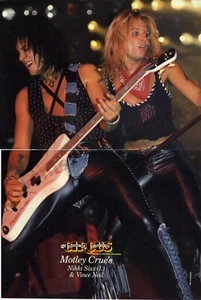 1989 Vince Neil Nikki Sixx Motley Crue MAGAZINE POSTER PAGE Gift It! (3787) - Picture 1 of 1