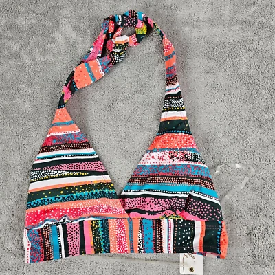 Top de bikini Anne Cole halter juniors XS lunares a rayas multicolores 20MT1226 Foto 1 de 4