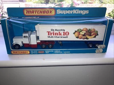 MATCHBOX SUPERKINGS K-31 PETERBILT REFRIDGERATION TRUCK VERY RARE 'TRINK 10' MIB - Image 1 of 4