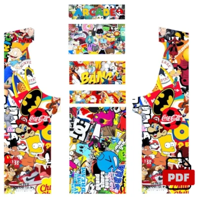 PDF à imprimer POP ART pour borne d'arcade MAME - Photo 1/4