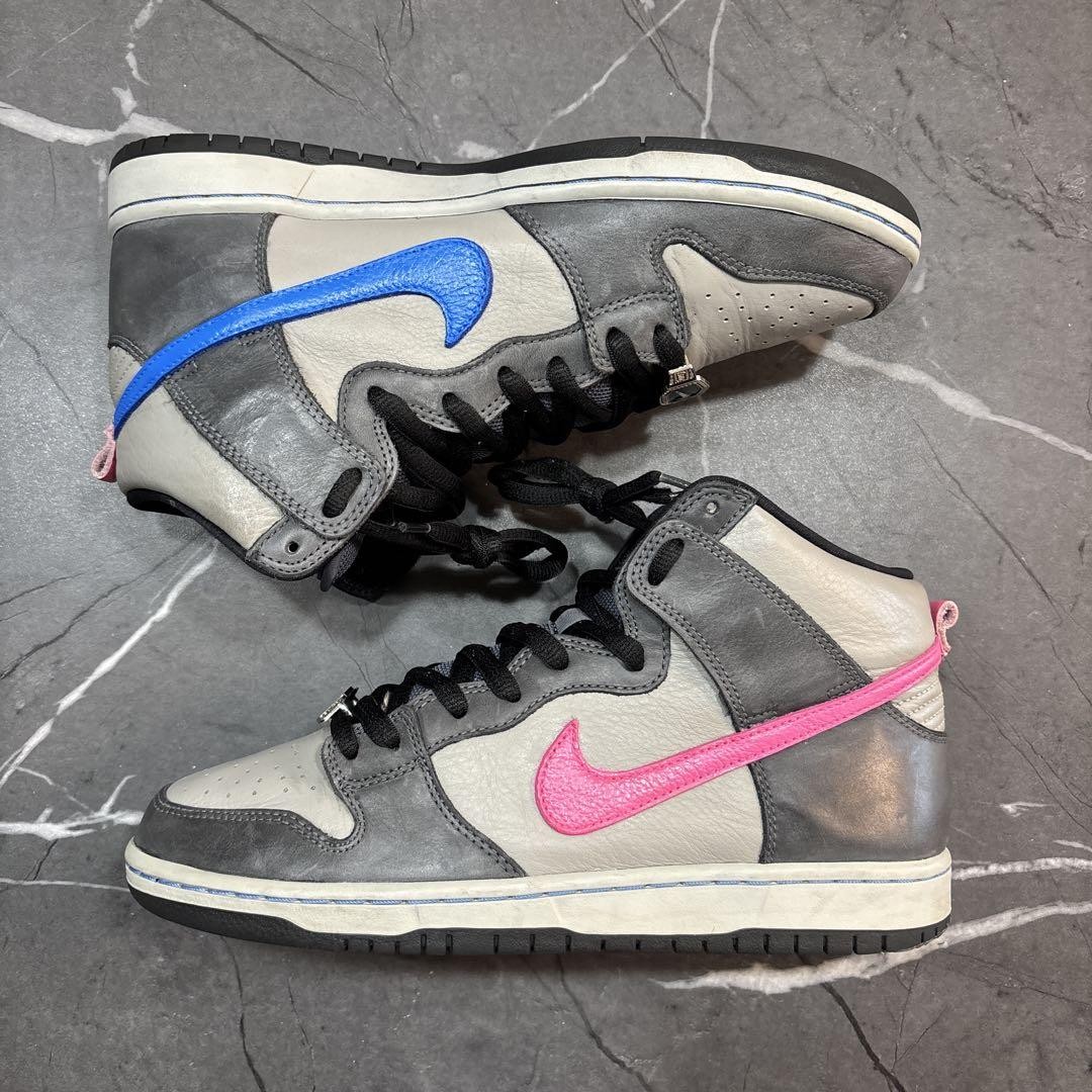 靴 Nike SB dunk high pro medium grey Nike SB Dunk High Pro Medium Grey Pink Men's - DJ9800-001 - US