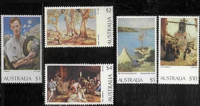 1974 Australian Paintings Last MNH Full Artist Denominations Set [$1-$10] Stamps - Image 1 of 2