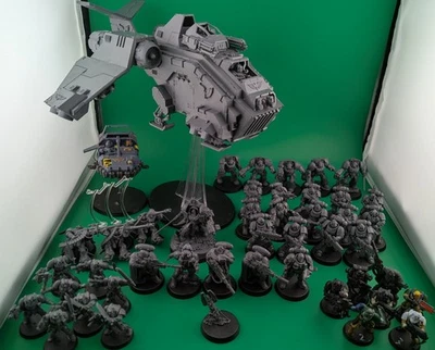 ¡CONSTRUCCIONES MÁS RECIENTES! Lote de trabajo Warhammer 40k Space Marine Army Foto 1 de 4