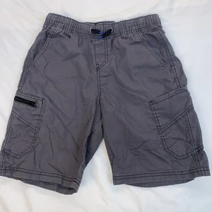 Iron Co. Boys Size 10/12 Grey Cargo Shorts Elastic Waist Drawstring - Picture 1 of 17