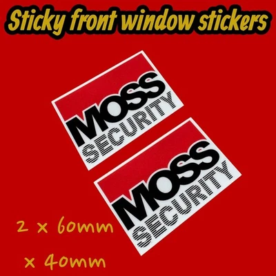Moss  Security car Alarm Security System window sticker Old School 1980s 1990s - Image 1 of 3