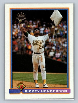 1991 Bowman #692 Rickey Henderson Oakland Athletics - Image 1 of 2