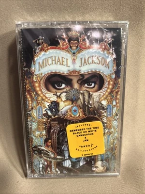 MICHAEL JACKSON "Dangerous" FACTORY SEALED NEW CASSETTE TAPE - Image 1 of 4