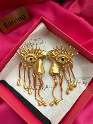 Pendientes Schiaparelli Eye Statement. Pendientes de Lujo con Caja y Bolsa para el Polvo Foto 1 de 4