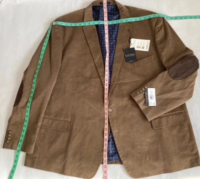 Lauren Ralph Lauren Men Suits Jacket Big & Tall SZ 58L  Camel corduroy elbow Pat - Image 1 of 4