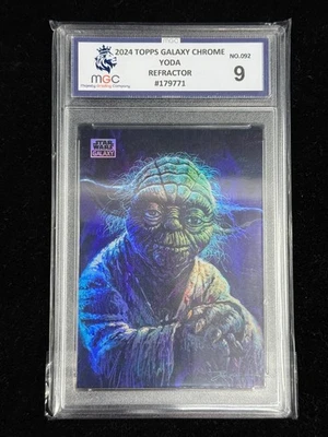 Yoda Refractor Topps Star Wars Chrome 2024 #92 MGC 9 not PSA  - Image 1 of 4