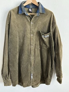 Camisa De Colección No Fear Para Hombre Grande Marrón Pana Talla Grande Y2K Años 90’s Hecha en EE. UU. *LEER - Imagen 1 de 10