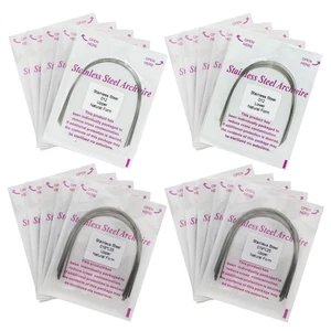 100 Stück Kieferorthopädischer Bogendraht Edelstahldrähte natur rund rechteckig - Bild 1 von 18