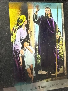 Antique 1920 Stereopticon Slide #12606 Abide with Me 7 Magic Lantern - Picture 1 of 5