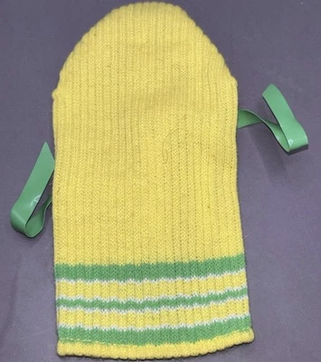 Muñeca Barbie Vintage Sears Glamour Group Twiggy 1510 Vestido Amarillo Tejido Verde Cinturón Foto 1 de 3