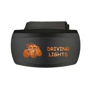 DRIVING LIGHTS 620SO Rocker switch amber ON/OFF waterproof SPST marine - Imagen 1 de 7