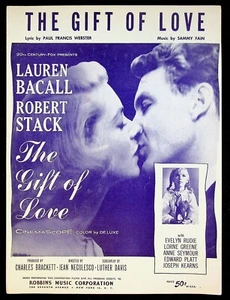 Das Geschenk der Liebe 1957 Film zum Binden Noten Titelsong mit Lauren Bacall - Bild 1 von 3