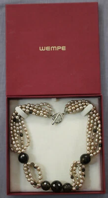 Collar Wempe Vintage Mujer 5 Hilos 19" con Caja Foto 1 de 3