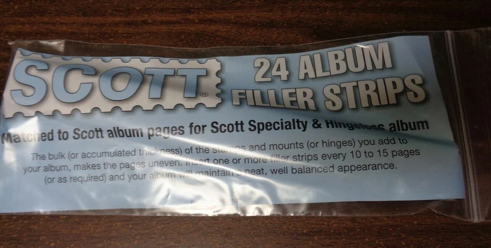 Pkg. 24 SCOTT ACC105 Filler Strips for 2 Square Post Albums