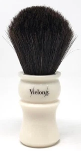 Pennello da Barba Edelharz-Griff Englisch-Weiß 26mm Nero Crine Vie-Long Spain - Foto 1 di 1