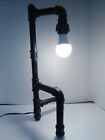 Industrial Black Pipe Table Lamp Tall Unique Steampunk 20"( Bulb Not Included )