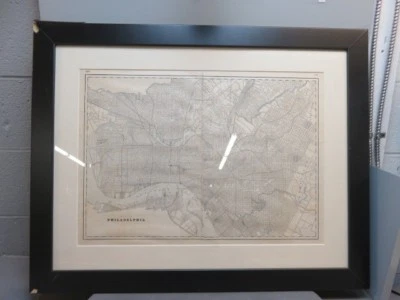 AUTHENTIC 1890'S MAP OF PHILADELPHIA - FRAMED WITH COA - 31 1/2" X 25" - Image 1 of 4