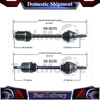 Junta de eje de transmisión TrakMotive CV delantero para Dodge Stealth 1994 1995 1996 Foto 1 de 3