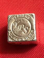 5 oz Yeagers Poured Silver (YPS) 999+ Fine Silver Hand Poured Custom Cube