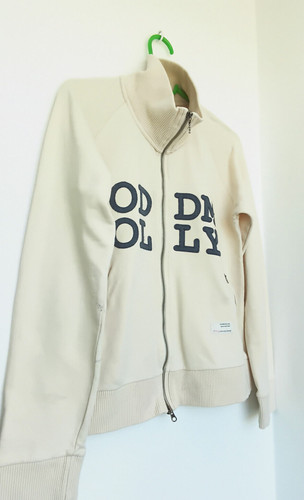 OFF WHITE Felpa Odd Molly grande logo cotone cerniera completa crema taglia 3 M