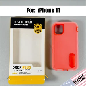 Case designed for iPhone 11: Neon Orange | Kickstand | Adventurer Heavy Duty - Picture 1 of 14