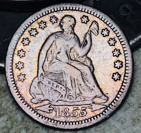 1855 O Seated Liberty Half Dime 5C Arrows Ungraded Choice Silver US Coin CC18465 Cover