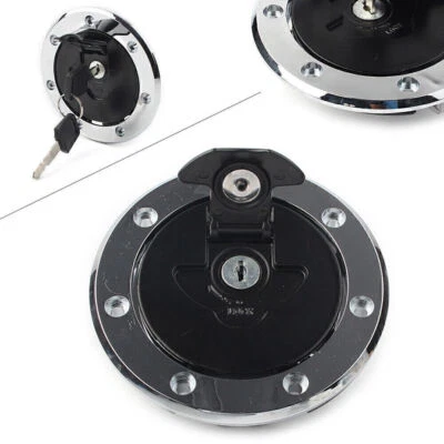 Aluminum+ABS Fuel Gas Tank Cap Cover Key Set Fit Kawasaki Ninja ZX7R ZX-6R ZX-9R - Image 1 of 4