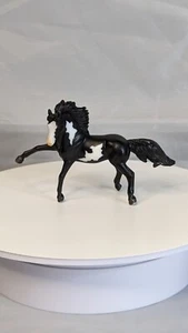 Breyer Reeves Pinto Horse Black White Mane Stallion Equine Pony Figurine 2.5" - Picture 1 of 9