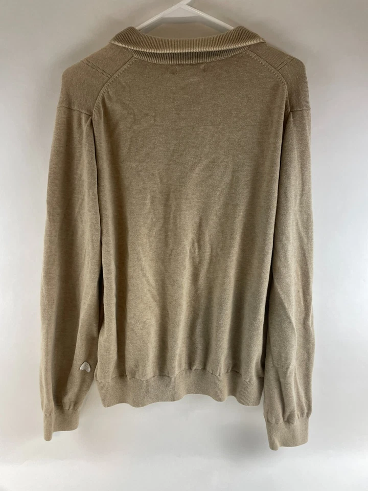 Suéter Van Heusen Para Hombre Talla Grande Tostado Cárdigan Abierto Capucha Cuello Manga Larga Foto 1 de 4