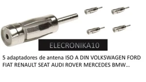 5 X ISO to DIN Stereo Aerial Adaptor Antenna Car Radio TODAS LAS MARCAS pincho - Imagen 1 de 1