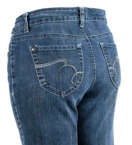 Nine West Gently Worn Dark Wash Mid Rise Straight Leg Jeans Womens Size 8 Medium - Picture 1 of 7