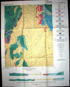 U.S. Interior Geologic Map/Giroux Wash Quadrangle White Pine County, Nevada/1966 - Picture 1 of 2