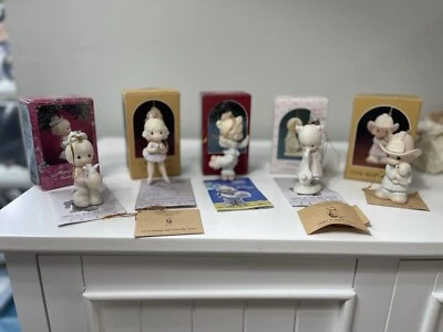 Precious Moments Ornaments Girl Ice Skating Ballet Duck Pony Dog Fire Department - Image 1 of 4