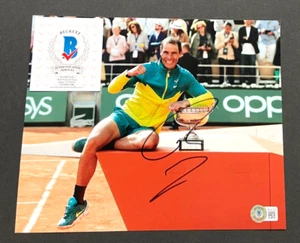 RAFA RAFAEL NADAL SIGNED 8X10 PHOTO FRENCH OPEN US WIMBLEDON AUSTRALIAN BAS A - Picture 1 of 3