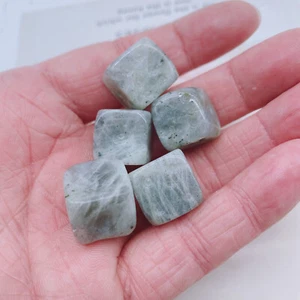 5Pcs Natural Labradorite Reiki Dice Crystal Quartz Healing Decorate Palm Gift - Picture 1 of 6