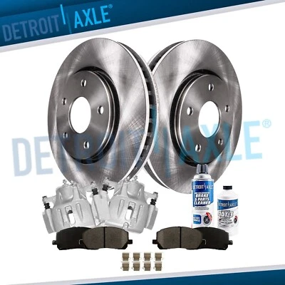 8pc Front Brake Rotors Pads Calipers w/Bracket for 2001-2007 Toyota Highlander - Image 1 of 4