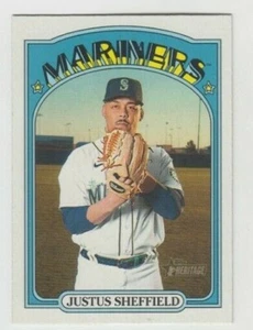 (10) Justus Sheffield 2021 TOPPS HERITAGE BASE CARD LOT #353 SEATTLE MARINERS - Picture 1 of 1