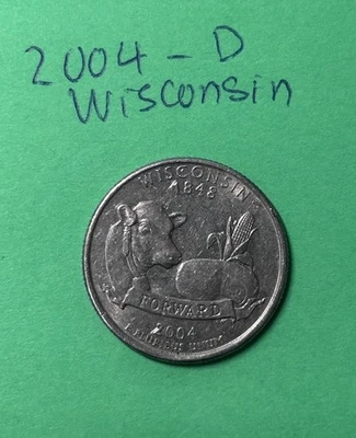 Wisconsin State Quarter 2004-D Extra Great Shape - Image 1 of 2