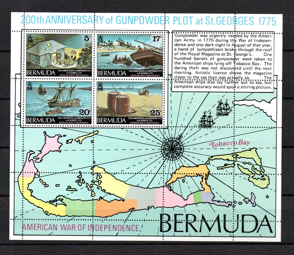 Bermuda 1975 sheet Boats/Pirates/Ships stamps (Michel Block 3) nice MNH - Image 1 of 1