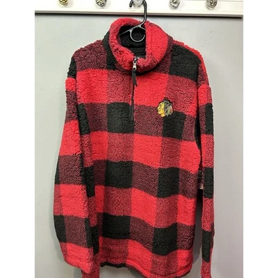 Chicago Blackhawks Sherpa Quarter-Zip Womens 2XL G-III 4Her by Carl Banks Red - Image 1 of 4