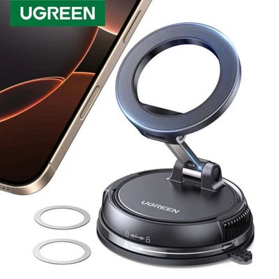 UGREEN Magnetic Car Phone Holder 360°Rotatable Dashboard Mount For iPhone Xiaomi - Image 1 of 4
