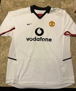 MANCHESTER UNITED 2002 2003 AWAY SHIRT FOOTBALL SOCCER JERSEY MENS NIKE SIZE XL - Picture 1 of 5